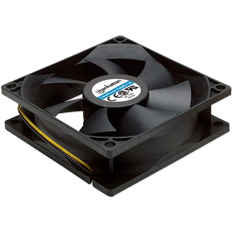 Ventilador pc manhattan 80mm diseño cuadrado 4 pin 2500rpm