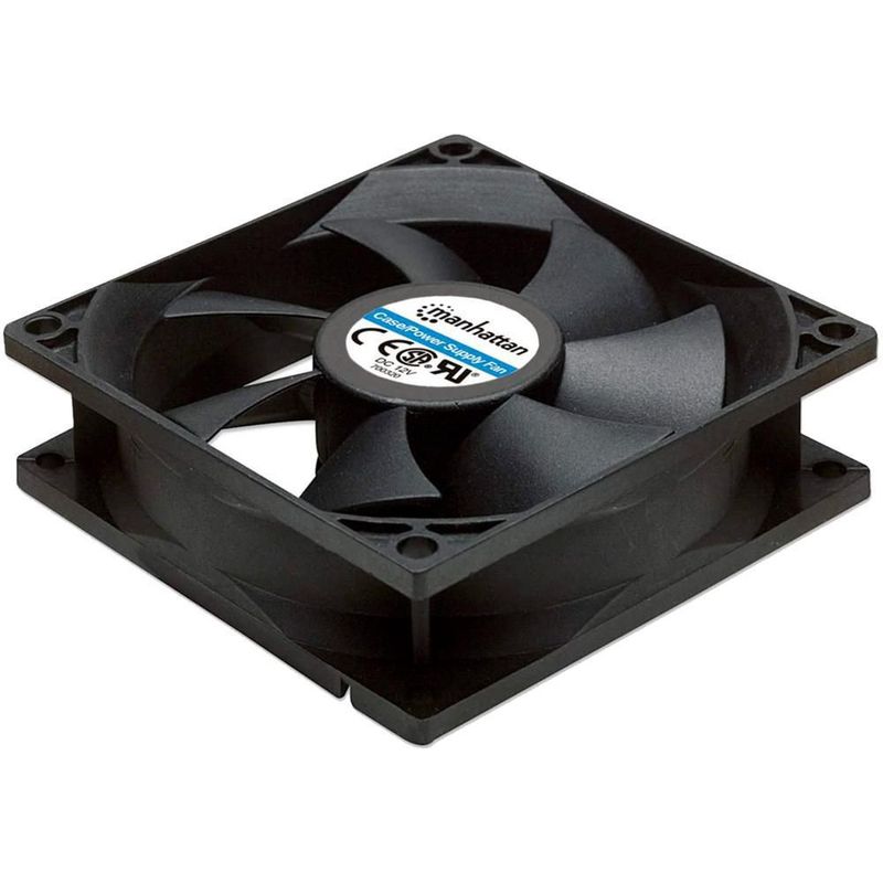 Ventilador pc manhattan 80mm diseño cuadrado 4 pin 2500rpm
