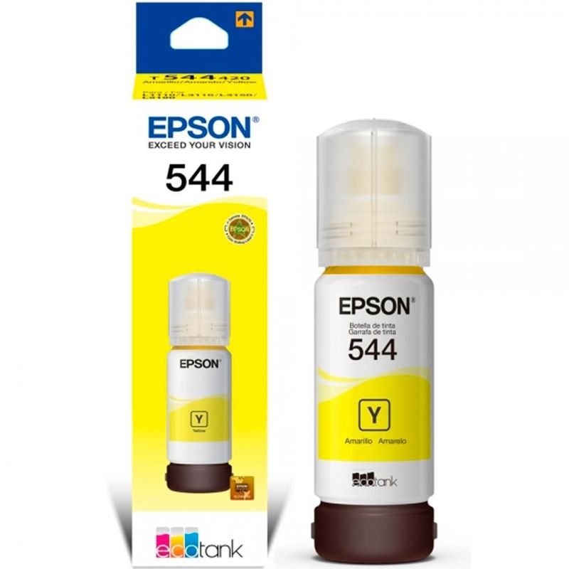 Botella tinta epson t544 l1110 l3110 l3150 l5190 amarillo 65ml