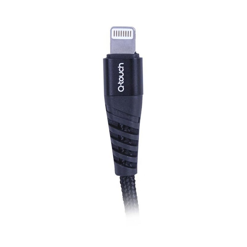 Cable q touch usb a lightning nylon trenzado iphone 1m