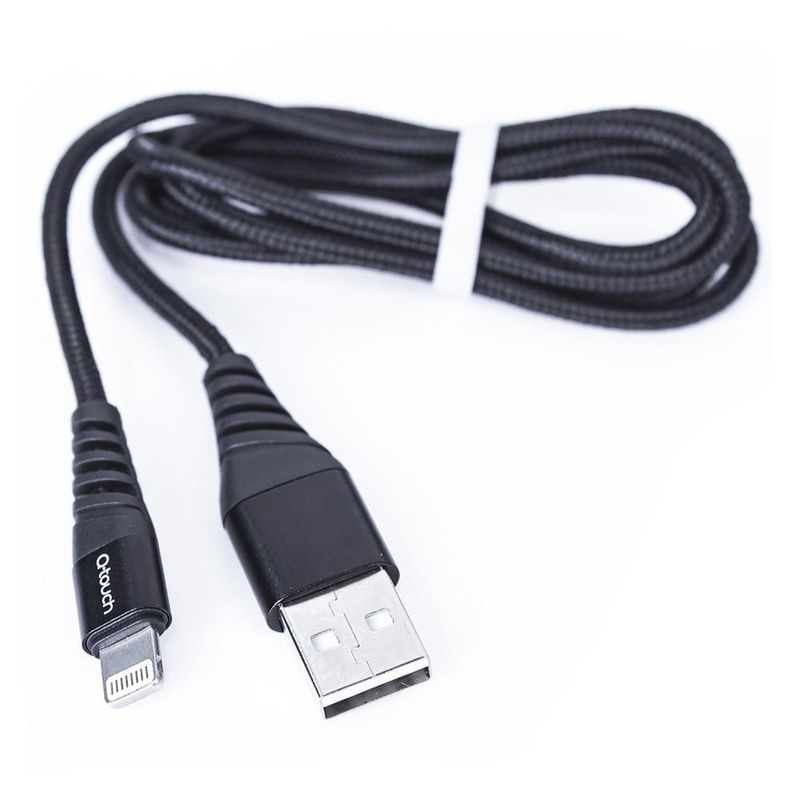 Cable q touch usb a lightning nylon trenzado iphone 1m