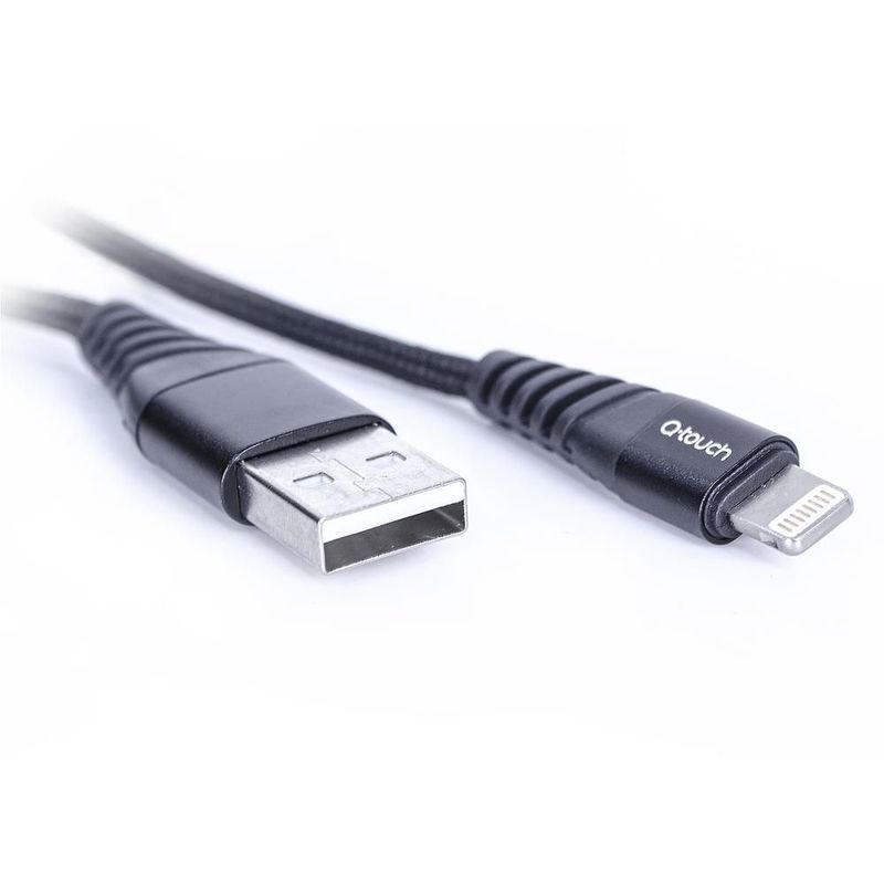 Cable q touch usb a lightning nylon trenzado iphone 1m
