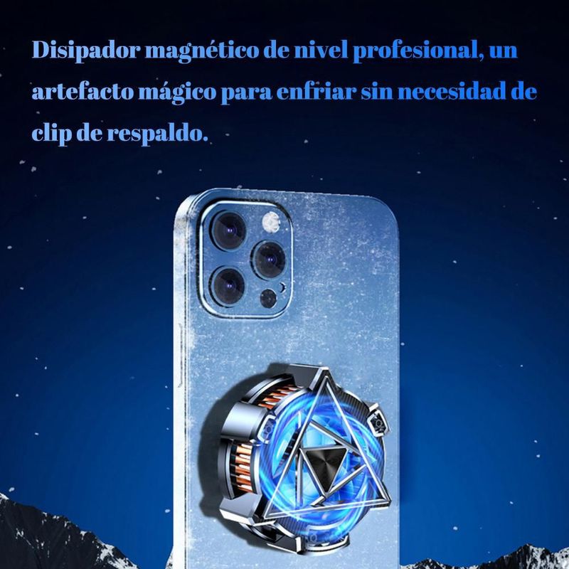 Radiador magnético para teléfonos móviles, enfriamiento rápido, diseñado para juegos, dispositivo mágico de refrigeraciónHOGAWAY