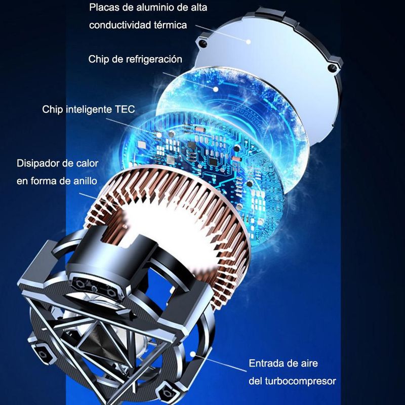Radiador magnético para teléfonos móviles, enfriamiento rápido, diseñado para juegos, dispositivo mágico de refrigeraciónHOGAWAY