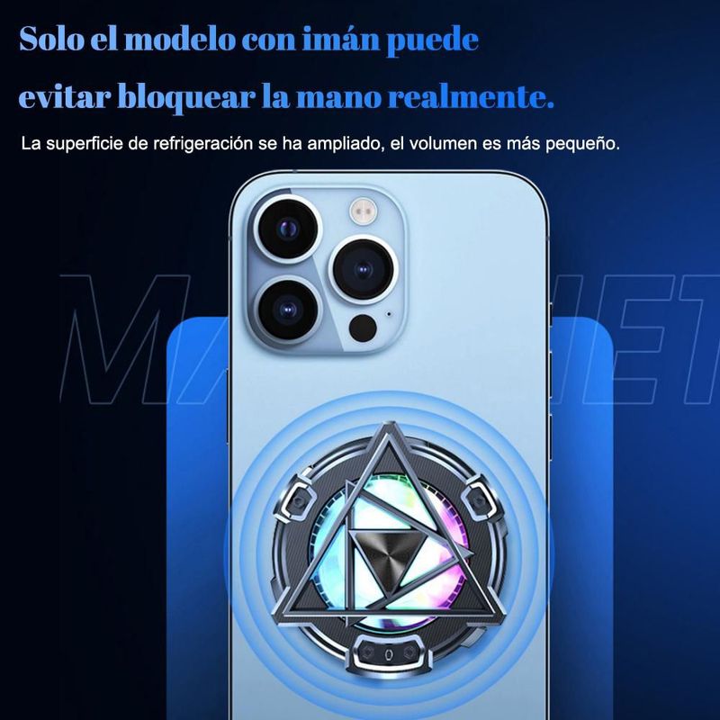 Radiador magnético para teléfonos móviles, enfriamiento rápido, diseñado para juegos, dispositivo mágico de refrigeraciónHOGAWAY
