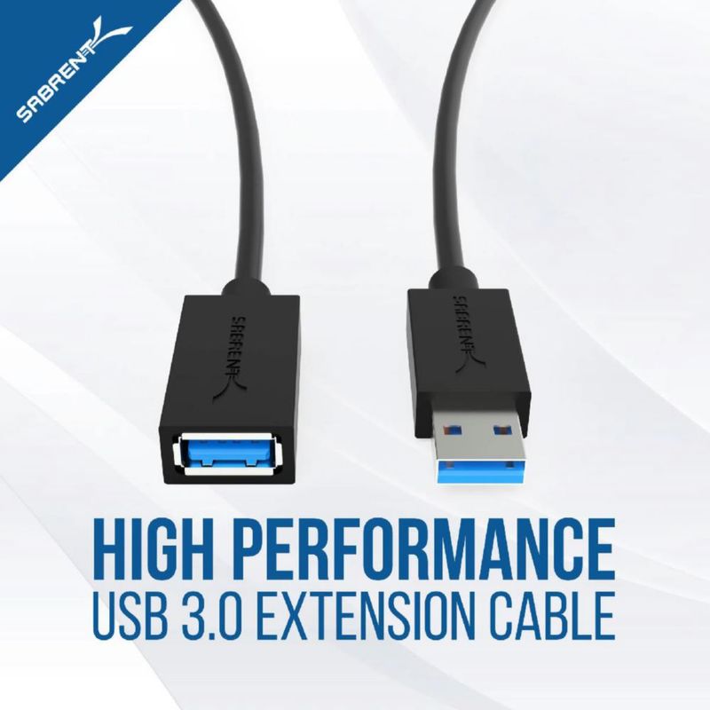 Cable extensión USB 3.0 SABRENT 22AWG macho-hembra tipo A 3m