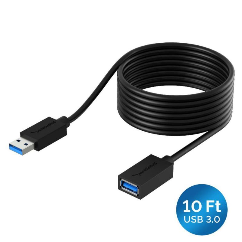Cable extensión USB 3.0 SABRENT 22AWG macho-hembra tipo A 3m