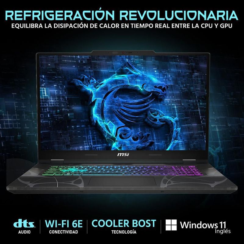 Laptop gamer msi cyborg rtx 5060 core i7 16gb ddr5 ssd 1tb