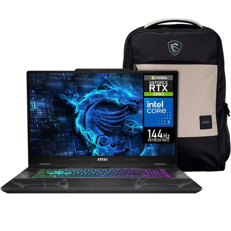 Laptop gamer msi cyborg rtx 5060 core i7 16gb ddr5 ssd 1tb