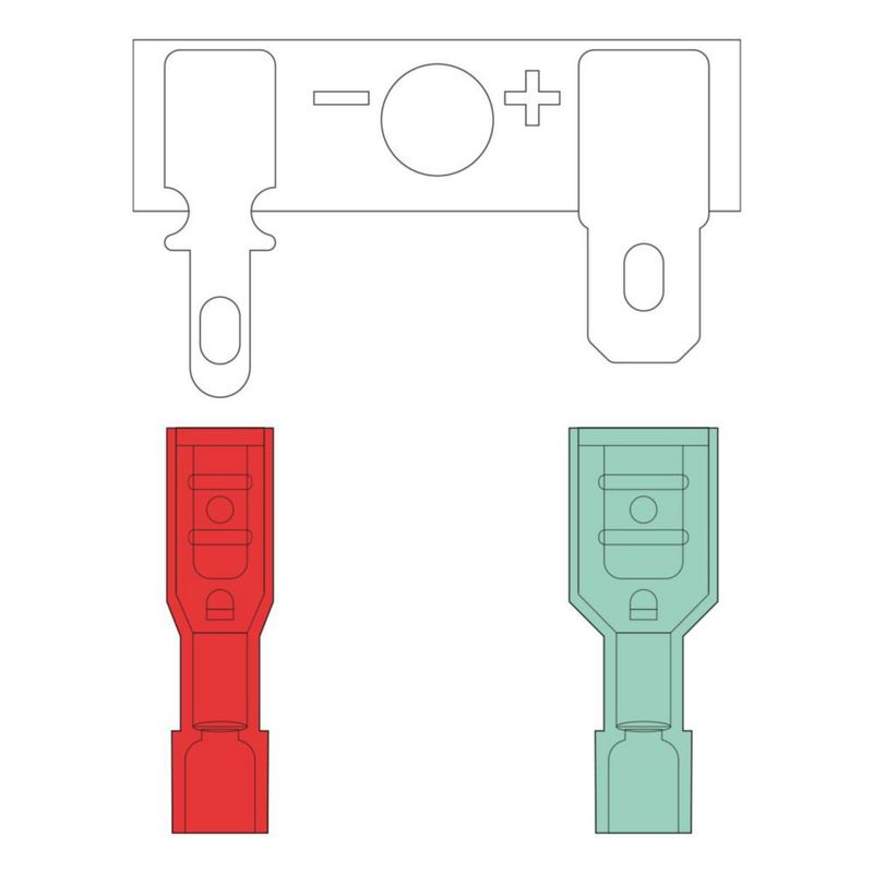 Terminal Hembra Faston Aislada LK-TRFx2 2 Tamaños 14-16 Awg Steelpro