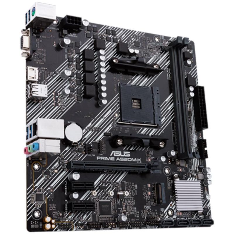 Tarjeta madre asus prime a520m-k/csm am4 ddr4 m.2 micro atx