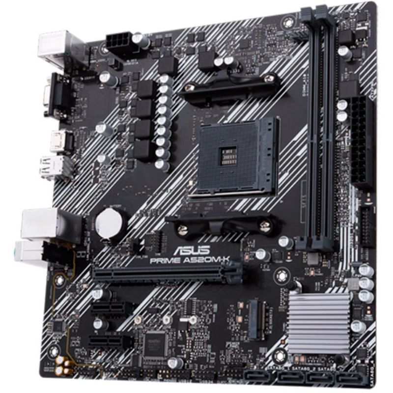 Tarjeta madre asus prime a520m-k/csm am4 ddr4 m.2 micro atx