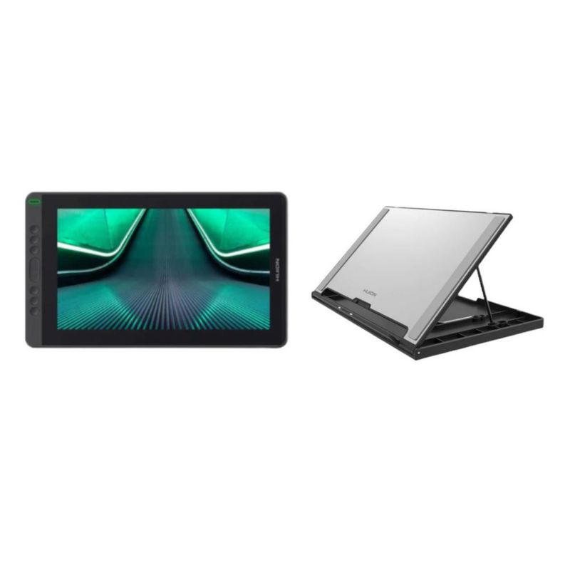 Tableta Digitalizadora Monitor Huion Kamvas 13 con soporte Morada