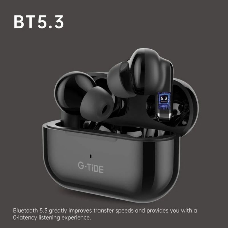 Audífonos G-Tide L22 Negro con Smartwatch Filwans GTR Plata