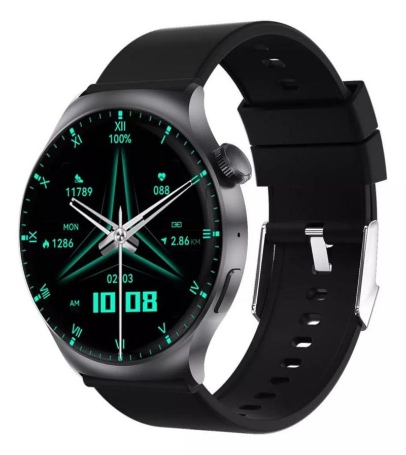 Reloj Dama Smartwatch Dt4 Mate  Nfc NEGRO