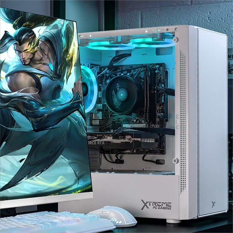 Xtreme pc gaming rtx 5050 ryzen 7 16gb ssd 1tb wifi white