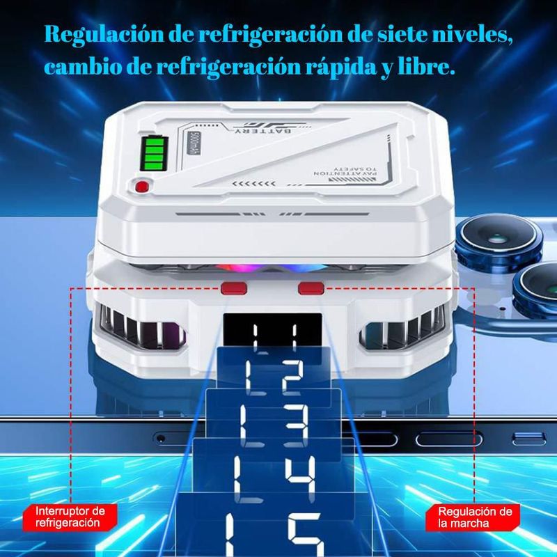 Radiador magnético para teléfonos móviles, enfriamiento rápido, diseñado para juegos, dispositivo mágico de refrigeraciónHOGAWAY