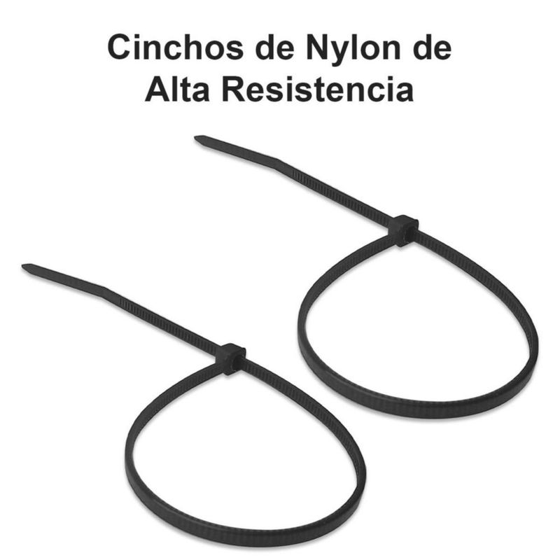 Cinchos Plastico Negros 500pz LK-CN-500 20cm X 2.5mm Alta Resistencia