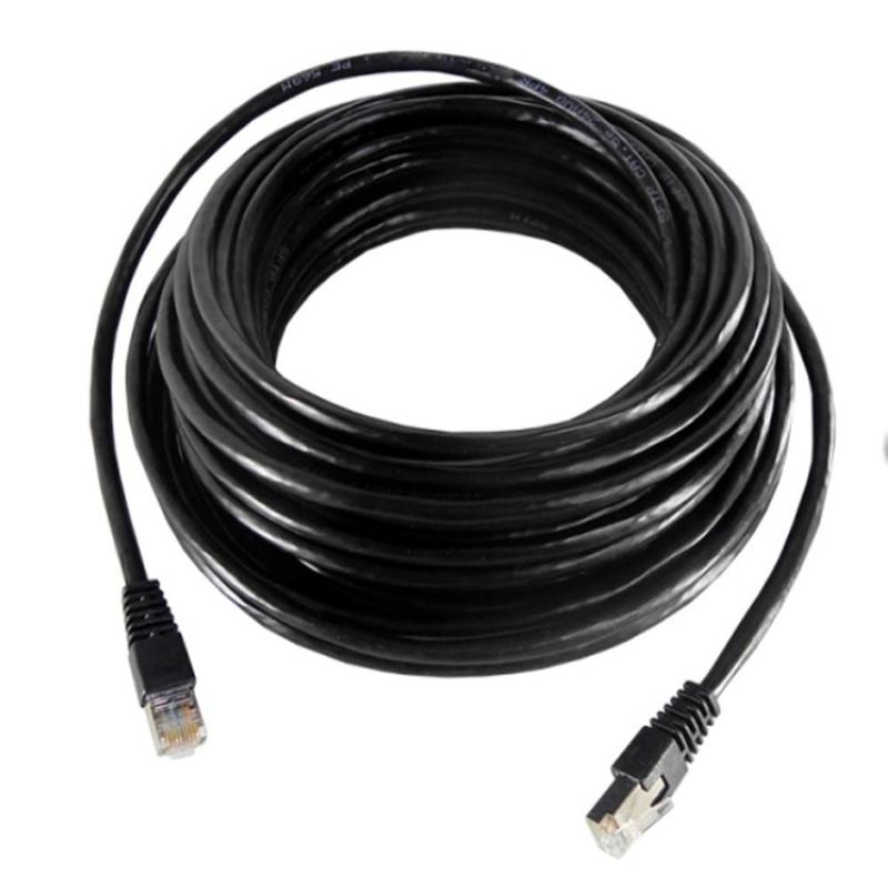 Cable Utp Cat 6 Exterior 15 Metros Red Rj45 Alta Velocidad (Negro - Ext.)