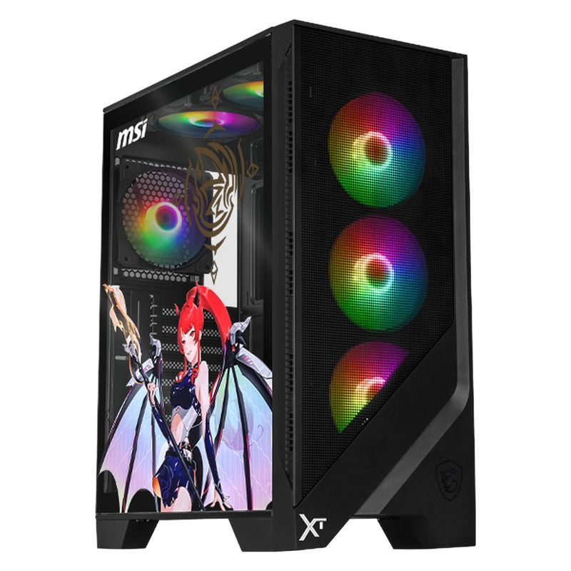Gabinete xtreme pc loong:nia media torre 6 fan rgb negro