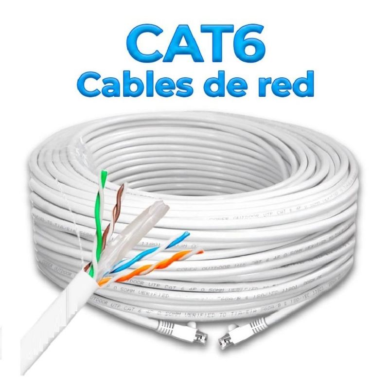 Cable De Red Ethernet UTP POE Cat6A 15m Blanco