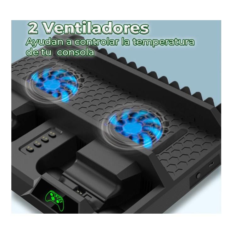 Base Enfriadora Para Consola Xbox One X|s Y Estacion De Carga Controles