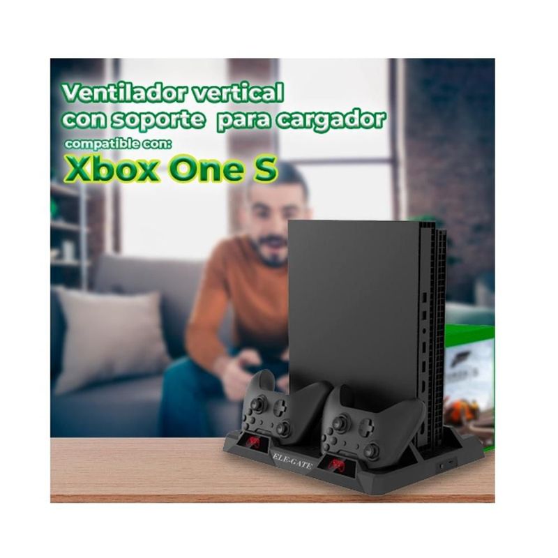 Base Enfriadora Para Consola Xbox One X|s Y Estacion De Carga Controles