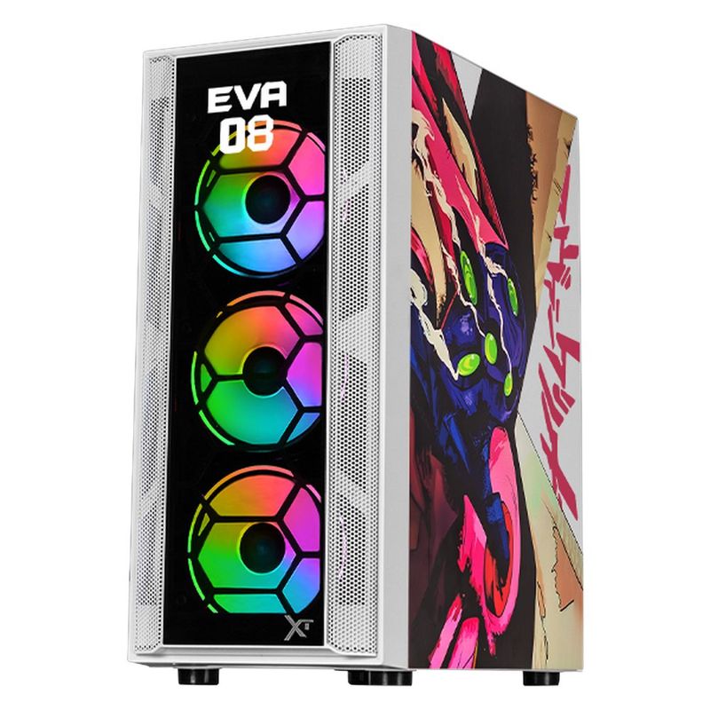 Gabinete xtreme pc eva 08 comic media torre 4 fan argb
