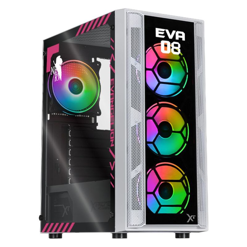 Gabinete xtreme pc eva 08 comic media torre 4 fan argb