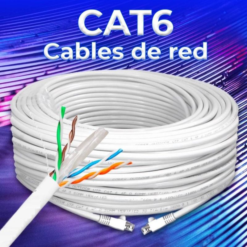 Cable De Red Ethernet  UTP POE Cat6A 10m Blanco