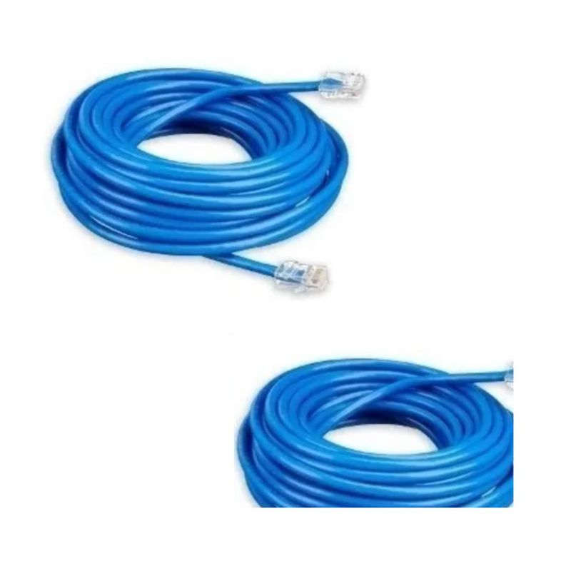 2 (Dos) Cables De Red UTP Cat6 5m Azul P/interior
