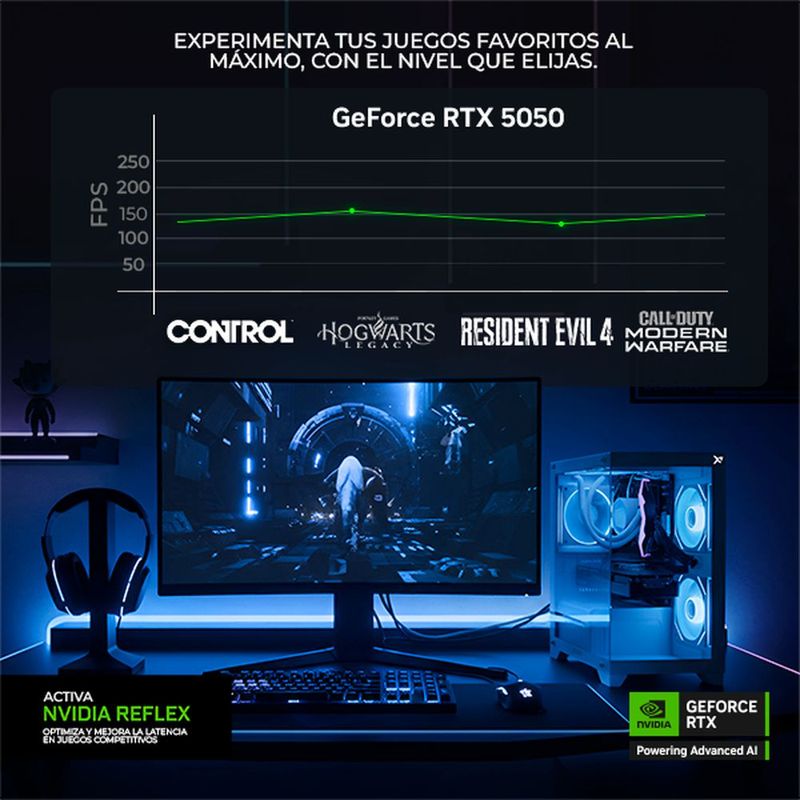 Xtreme pc gaming rtx 5050 core i5 16gb ssd 1tb wifi bt white