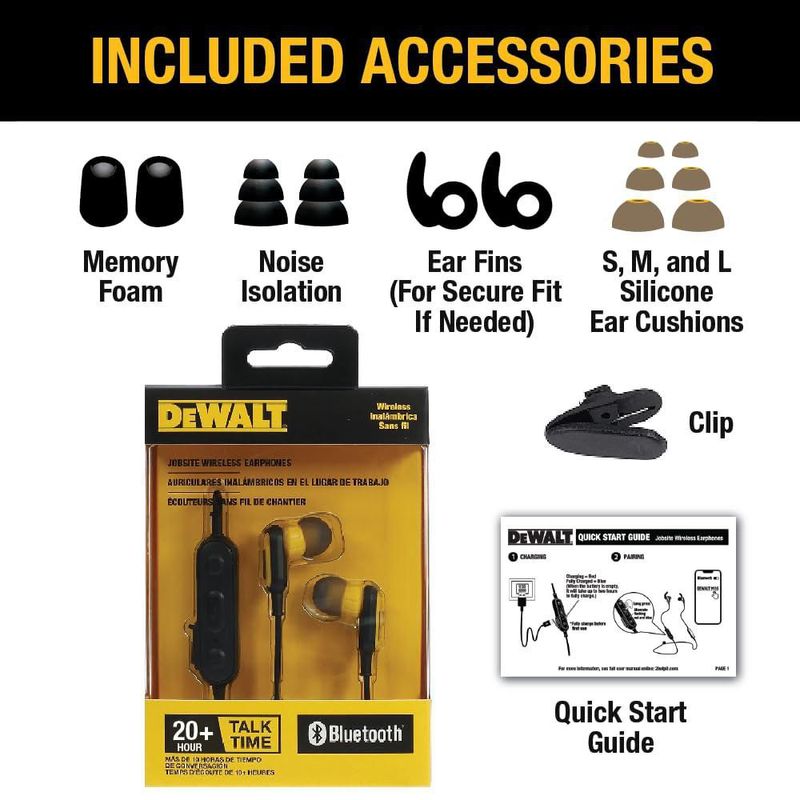 Auriculares - Dewalt - Jobsite - Resistentes al agua