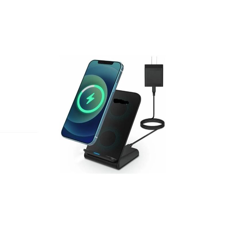 Cargador Vertical Inalambrico con Clavija Carga Rapida