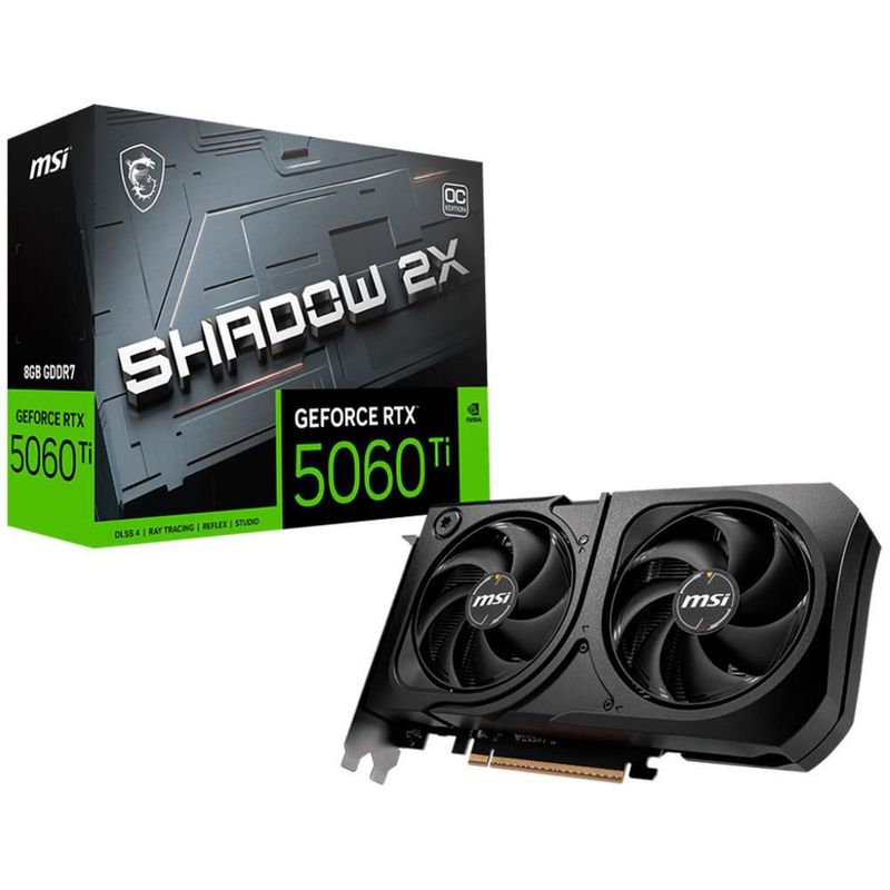 Tarjeta de video msi geforce rtx5060ti 8g shadow2x ocp gddr7