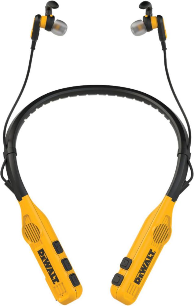 Auriculares - DEWALT - 2 en 1 - Bluetooth - Banda para el cuello