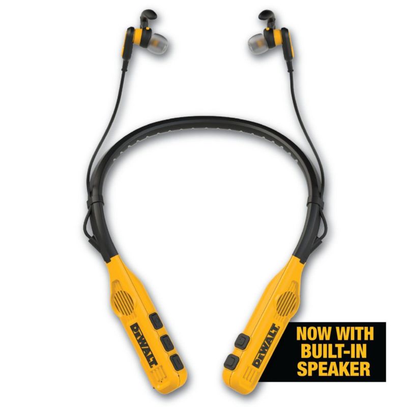 Auriculares - DEWALT - 2 en 1 - Bluetooth - Banda para el cuello