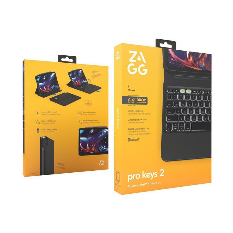 Zagg-kb-pro keys 2 ipad pro 11 m4/m5 fg black