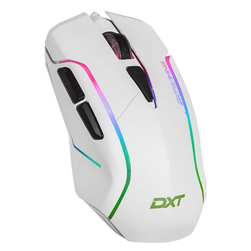 Mouse dxt gaming grip rgb 6 botones 7200 dpi alambrico usb