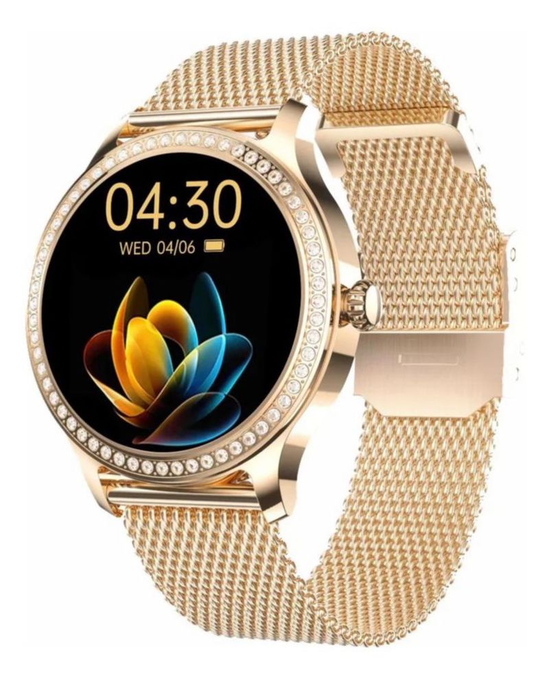 Reloj Para Dama Smartwatch Lw105 Deluxe DORADO