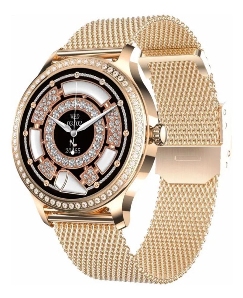 Reloj Para Dama Smartwatch Lw105 Deluxe DORADO