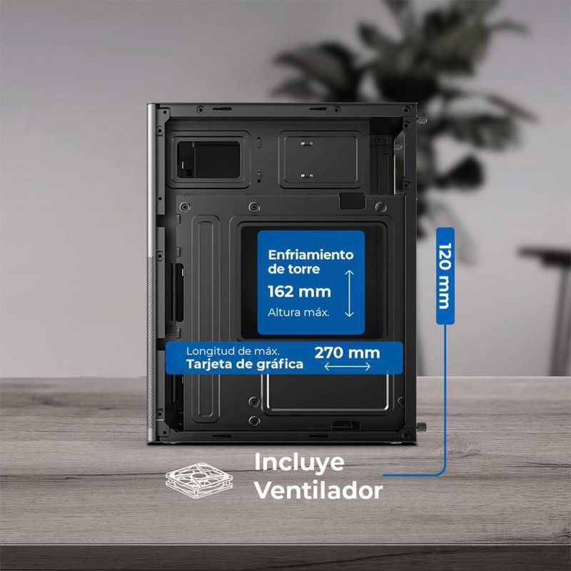 Gabinete acteck rex pro gi757 m-atx metal usb-c ac-944007