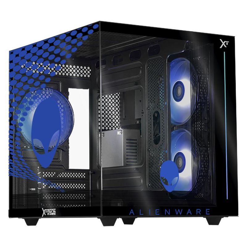 Gabinete xtreme pc alienware edition mini torre 3 fan argb