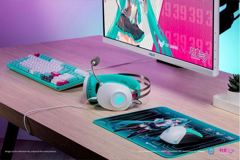 ASUS TUF Gaming X Hatsune Miku Auriculares sonido Envolvente Virtual 7.1 Micrófono Certificado por TeamSpeak