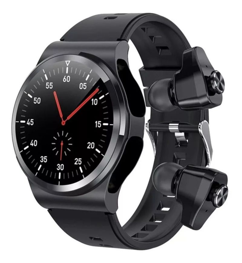 Smart Watch Gt69 Y Audífonos Tws Negro