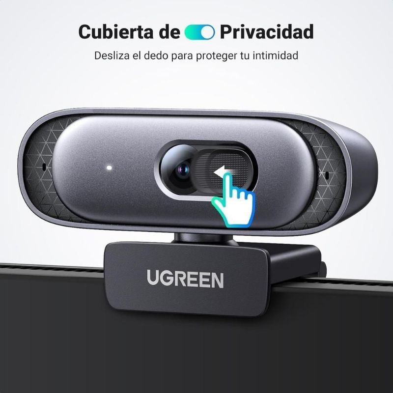 Cámara Web UGREEN 2K HD Autofocus Micrófono Dual PC