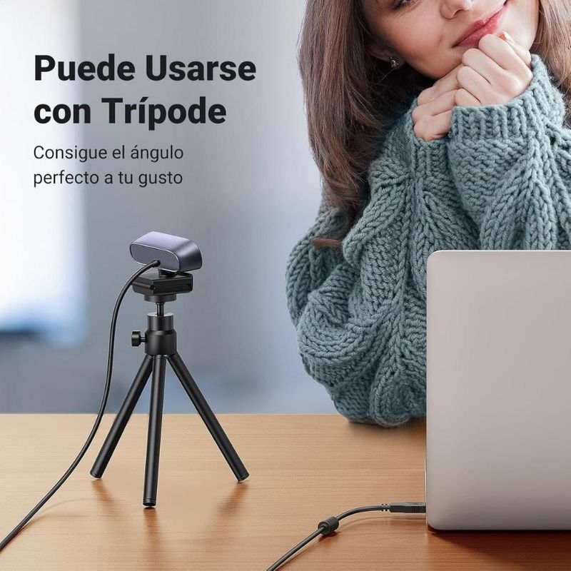 Cámara Web UGREEN 2K HD Autofocus Micrófono Dual PC