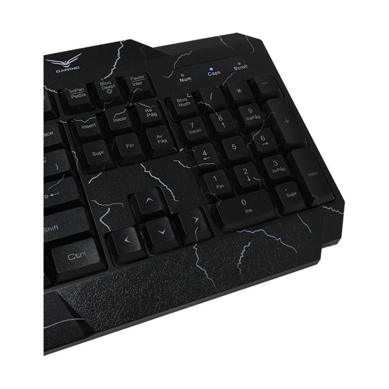 Kit gamer 2 en 1 naceb na-633 teclado y mouse sensor optico 3 botones alámbrico