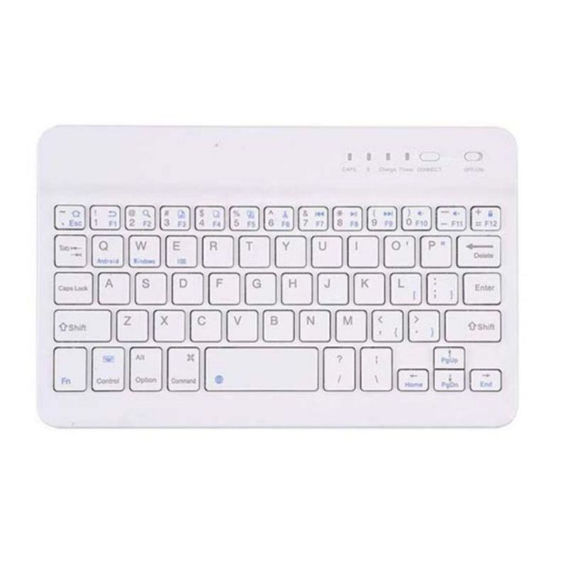 Teclado Inalámbrico Wireless Generico Bluetooth Color Blanco