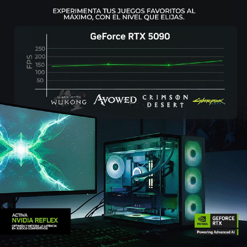 Pc gamer dxt rtx 5090 ryzen 9 32gb ddr5 ssd 1tb monitor 34